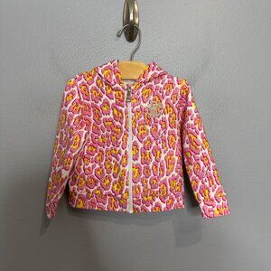 ROBERTO CAVALLI junior pink leopard print hoodie sweatshirt 18 months